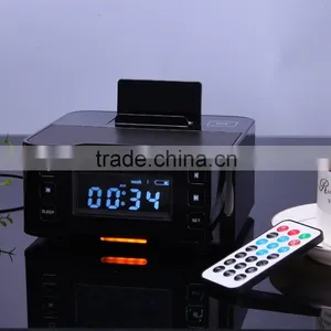 All-in-One Bluetooth Alarm Clock With Stereo Speaker + FM Radio +AUX Line-in + LED Display And Smart Phone Dock thumbnail-2