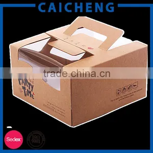 Custom Foldable Kraft Cake Paper Box With Window thumbnail-1