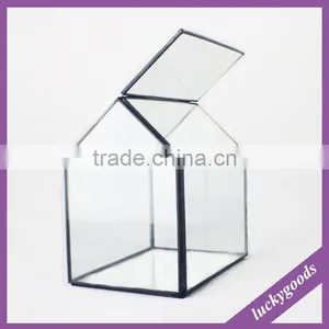 LGJ040 Wedding Party Decoration Glass Candle Holder With Lid thumbnail-1