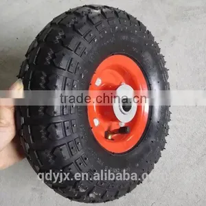 3.50-8 Pneumatic Air Wheel For Construction Wheelbarrow Solid Shaft thumbnail-2