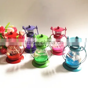 Wholesale High Quality and Aladdin Lamp Design as Wedding Decoration's Metal Lantern With Jelly Candle thumbnail-4