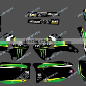 TEAM GRAPHICS & BACKGROUNDS DECALS STICKERS Kits for KAWASAKI KX125 KX250 2003-2005 2006 2007 2008 2009 2010 2011 2012 DST0216 thumbnail-1
