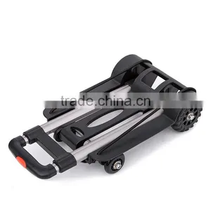 Upgrade Folding Shopping Cart With 4 Wheels/Lightweight Aluminum Cube Folding Luggage Cart/ Portable Hand Trolley thumbnail-1