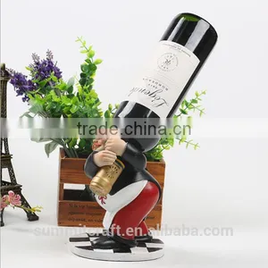Custom Resin Funny Chef Figurines Wine Bottle Holder thumbnail-4