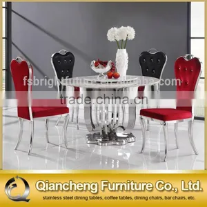 Dining Table Round Marble Slab Table Top Hotel Furniture thumbnail-4