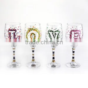 Hot Sale Red Wine Glass With LOVE Decal thumbnail-1