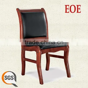 Wood Chair in Cafe Leather Executive Chair Meeting Room Chair thumbnail-1