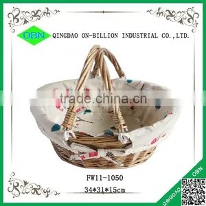 Hand Woven Decorative Wicker Flower Basket for Wedding thumbnail-1
