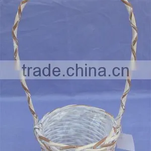 White Wash Willow Garden Planter Basket thumbnail-1