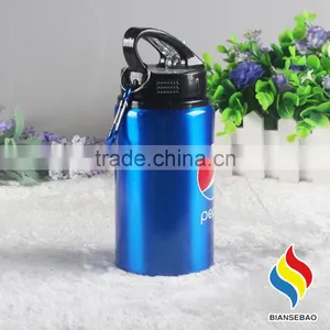 Custom Made Big Mouth Mouth Aluminum Water Bottle W/Carabiner thumbnail-2