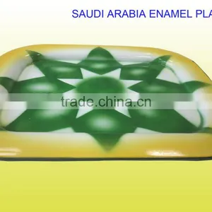 Green Red Blue Enamelware Enamel Charger Plate thumbnail-1