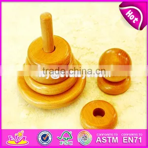 Creative Educational Baby Stacking Ring Toys Wooden Block Stacking Games for Kids W13D120 thumbnail-5