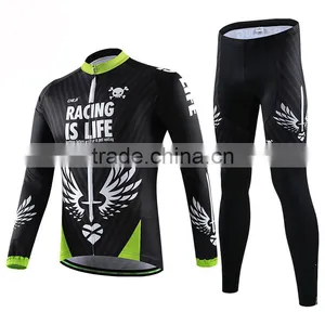 Long Sleeve Cycling Jersey/bicycle Clothing/bike Cloths Set thumbnail-2