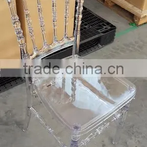 China Manufacturer Wedding Acrylic Transparent Napoleon Chairs With Soft Cushion thumbnail-1