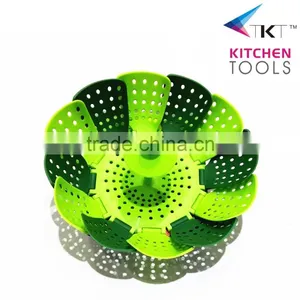 Hot Sale Plastic Adjustable Steamer PP+silicone Food Grade Vegetable Steamer thumbnail-1