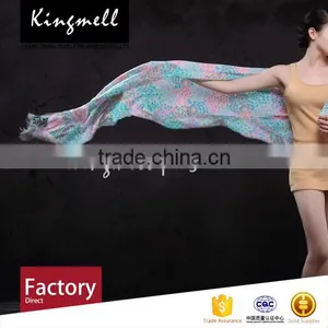 Custom 2017 Newest Contrast Color Style of Digital Print Silk Scarf thumbnail-1
