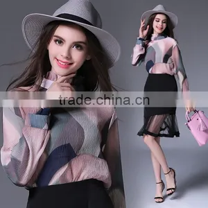 Newest Preppy Style Women Formal Office Dress Reglan Sleeve Color Combination Office Dress thumbnail-3
