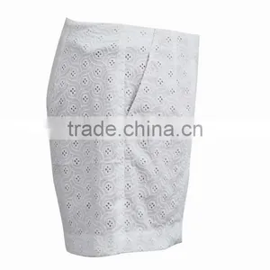 Girls Fashion China Direct Factory White Crochet Shorts thumbnail-3