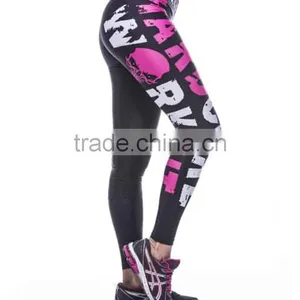 OEM Fully Sublimation Printing Fashion Quick Dry Workout Womens Yoga Pants thumbnail-1