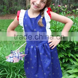 4th Of July Girls Cotton Frock Designs Ruffled Dress Summer thumbnail-2