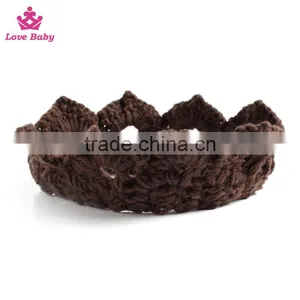 Hot Sale Lovely Baby Photo Props Knitted Handmade Newborn Crown Photography Headwear for Kids thumbnail-1