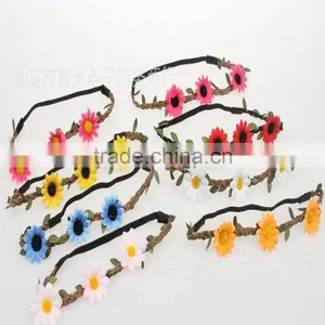Wedding Flower Elastic Headband ,Bridal Hair Wreath Hair Accessory thumbnail-2