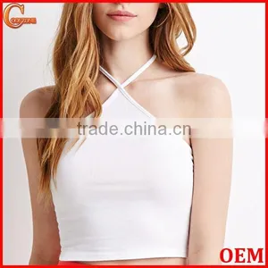 Halter Self Tie Neck Crop Top Wholesale Women Tops thumbnail-1