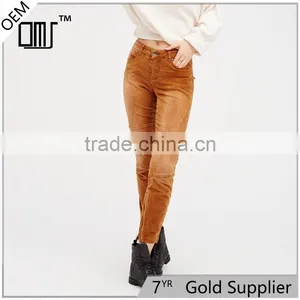 2017 Low Rise Gavin Cord Skinny Work Slacks for Women thumbnail-1