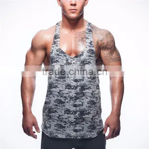 Hot Sale Muscle Tank Top Wholesale Fitness Breathable Body Building Tank Top Men thumbnail-4