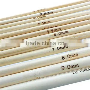 Hot Sale 12pcs Bleach Bamboo Double Point Crochet Hook thumbnail-2