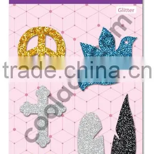 Glitter Iron on PU Patches Glitter Fabric Patch Heat Press Patches thumbnail-1