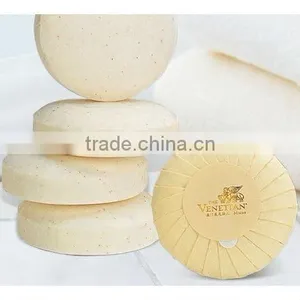 High End Hotel Eco-friendly Paper Wrapped Pleat Natural Bath Soap thumbnail-1