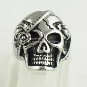 Motorcycle Titanium Steel Ring / Mens Biker Rings Punk thumbnail-1