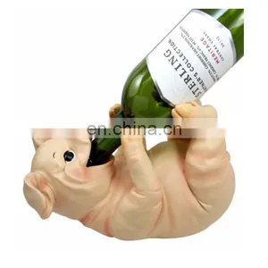 Interesting Candlestick Animal Pig Bottle Rack thumbnail-1