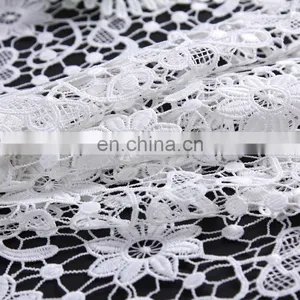 2017 Hot Sale Whtie Milk Silk Flower Embroidery Lace Fabric thumbnail-3