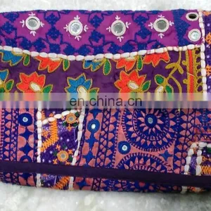 Exclusive Rajasthani Traditional Ethnic Vintage Banjara Gujarati Clutch Bags, Indian Ladies Clutch Hand Bags Handcrafted Purse thumbnail-1