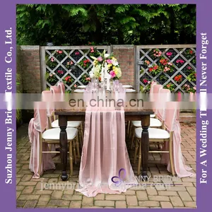 C407A New Style Chiffon Chair Covers Tie Back Blush Chair Sashes thumbnail-2