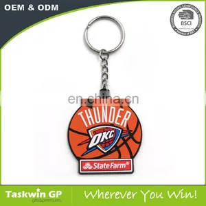 Promotional Gifts Rubber Key Chain / Custom Basketball Pvc Keychain / Plastic Silicon Keychain thumbnail-1