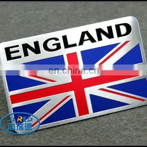 Customized Rectangle Chrome Abs Car Flag Metal Badge thumbnail-2
