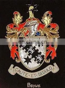 Latest Hand Embroidery Family Crest Blazer Badges EB-145 thumbnail-1