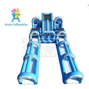 Inflatable Water Slide With Obstacles Aqua Rush HUGE Water Slide Park Combining 5 Module thumbnail-2