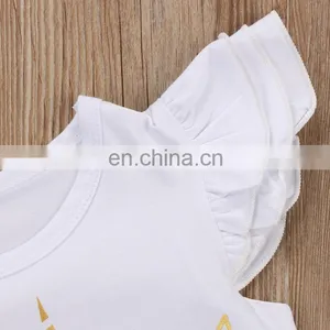 Baby Romper Long Sleeve Unicorn White Pink Soft Summer Baby Girl Cotton Romper thumbnail-4