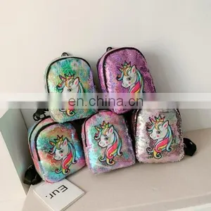 Glitter Backpack Unicorn Kids Girls Boys Sequin Backpacks Knapsack School Bag Teenage Rucksack Kindergarten Travel Bags thumbnail-1