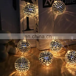 10L Mirror Disco Ball String Party Fairy Garden Decoration Light thumbnail-3