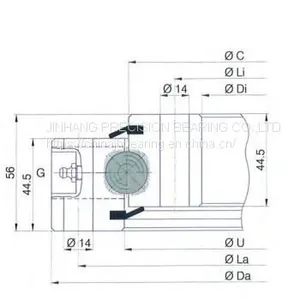 Slewing Bearing SD.716.20.00.B Turntable Ring 716x572x56mm Without Gear Teeth thumbnail-1