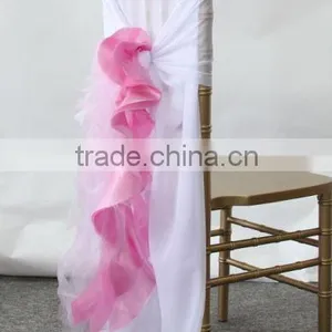 High Quality Chiffon Chair Cover With Sash thumbnail-1