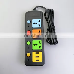 New Black Shape Universal Socket With USB Socket Extension Socket 2022 thumbnail-3