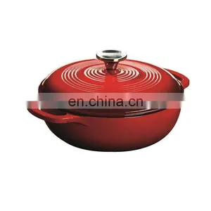 Classic Red Cooking Pot Wholesale Kitchen Enamel Cast Iron Cookware thumbnail-2