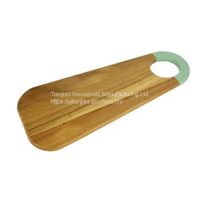 Hot Sale Acacia Wood Tray Board Charcuterie Platter and Serving Meat Board With Holes Chopping Block Cutting Board thumbnail-4