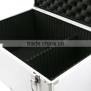 Aluminum Hard Case Silver DJ Tool Box With Internal Divider,Aluminum DJ Storage Flight Carrying Case thumbnail-4